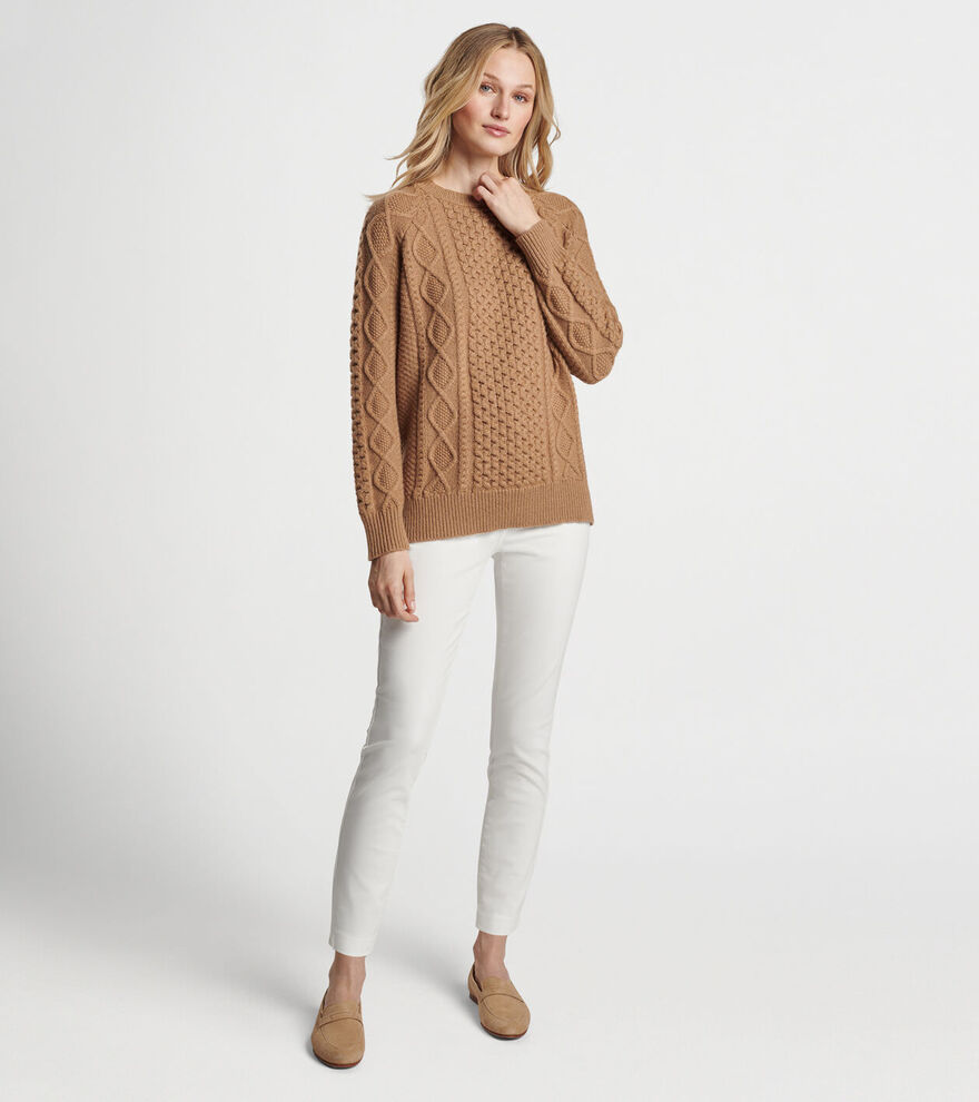 Grace Cable Knit Crew Jumper image number 1