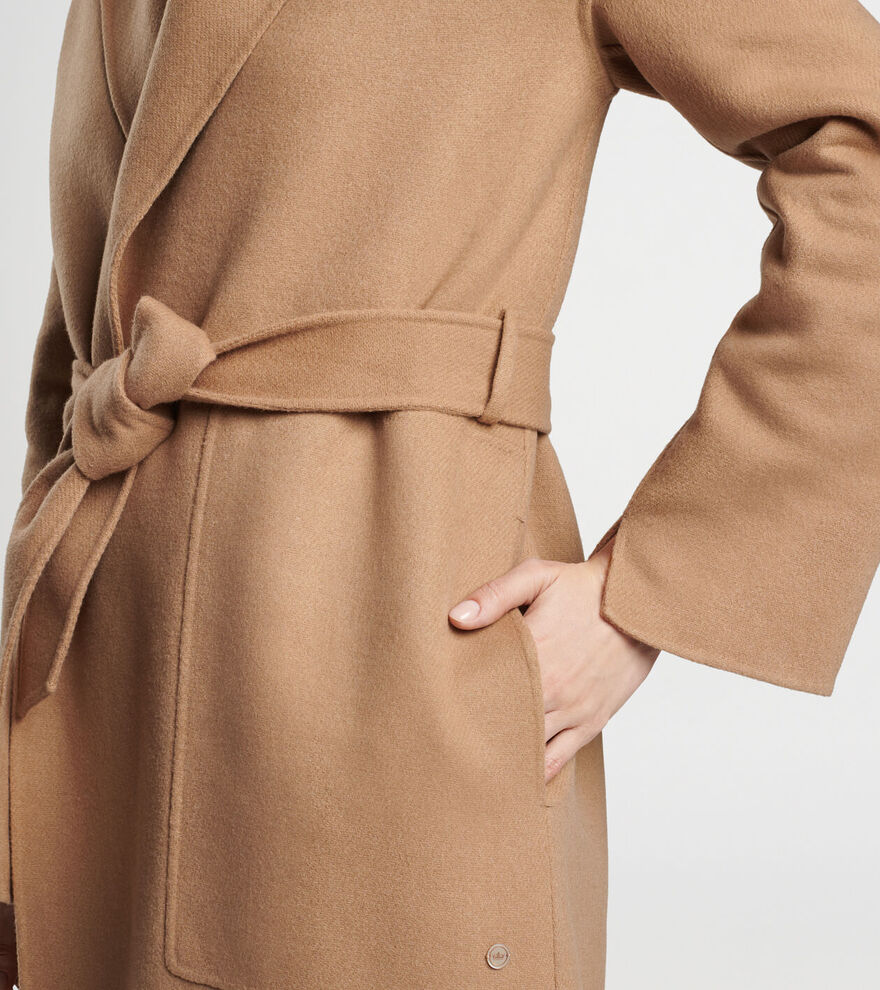 Women's Artisan Crafted Cashmere Belted Coat image number 4