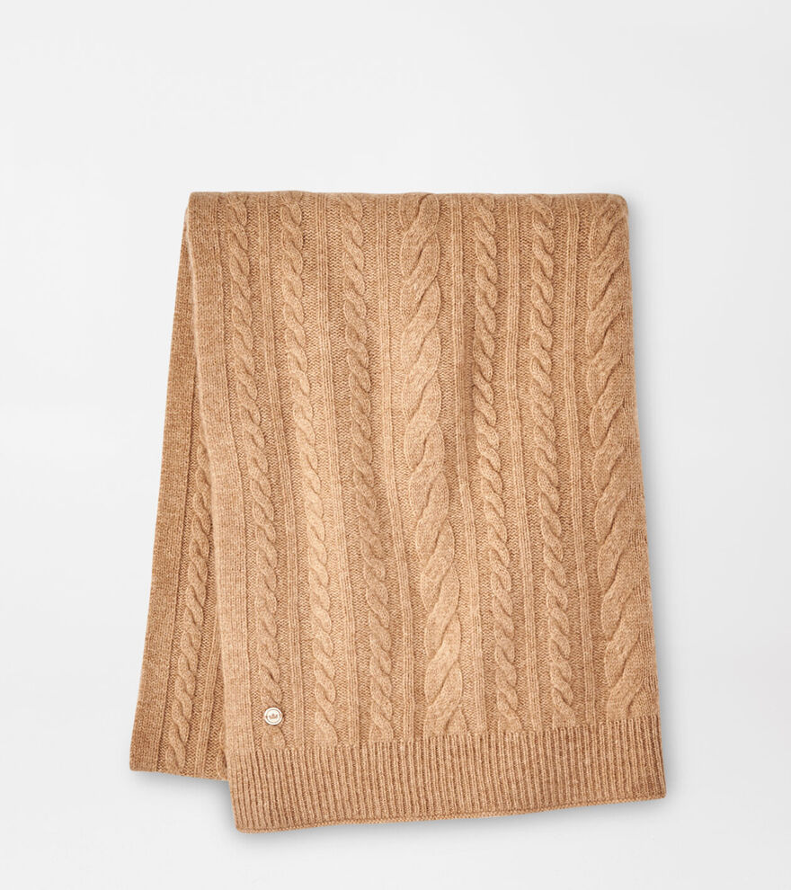 Cashmere Cable Knit Scarf image number 1