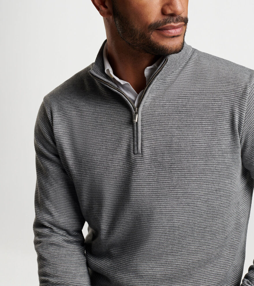 Canton Stripe Quarter Zip Jumper image number 4