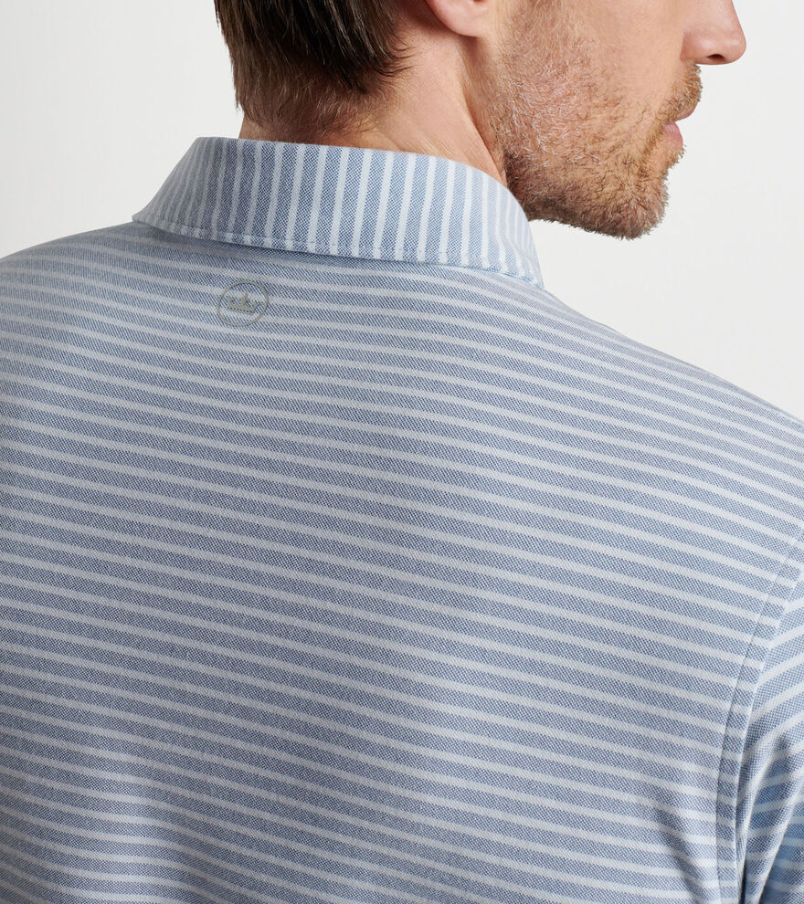 Albatross Stripe Cotton Blend Piqué Polo image number 4