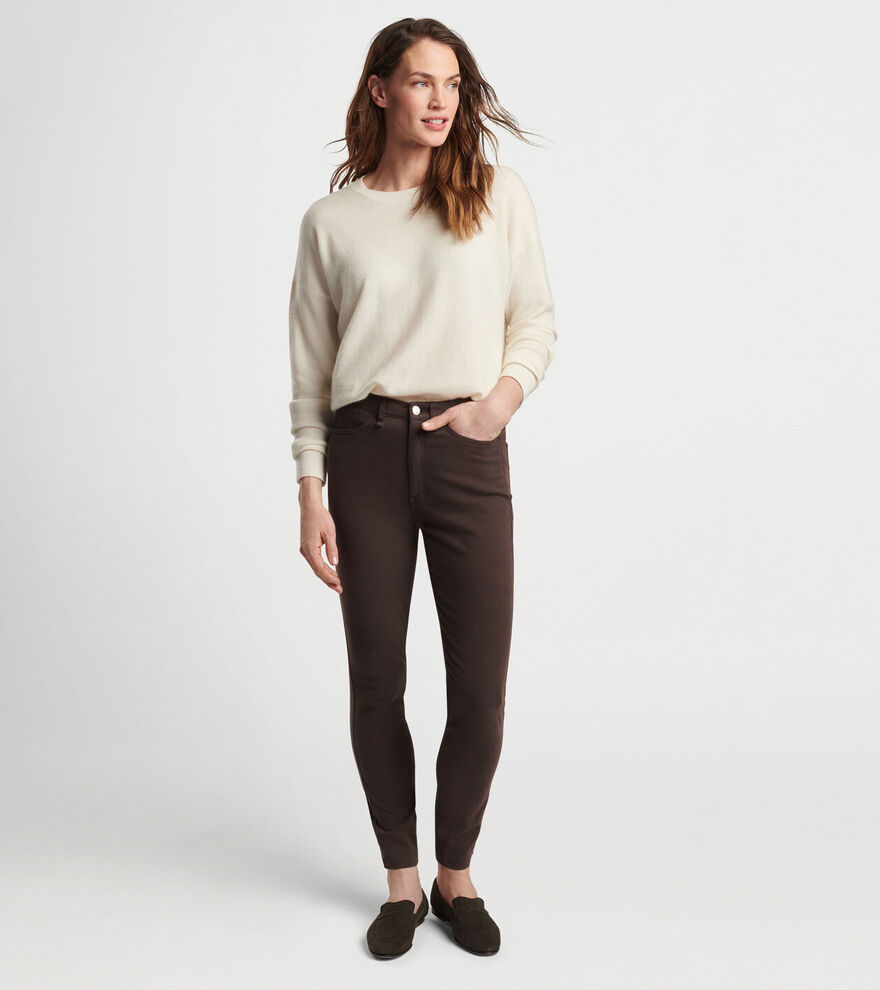 Karlie Stretch Sateen High Rise Trouser image number 1