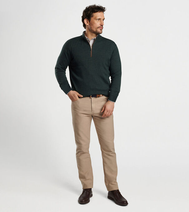 Autumn Crest Suede Trim Quarter-Zip