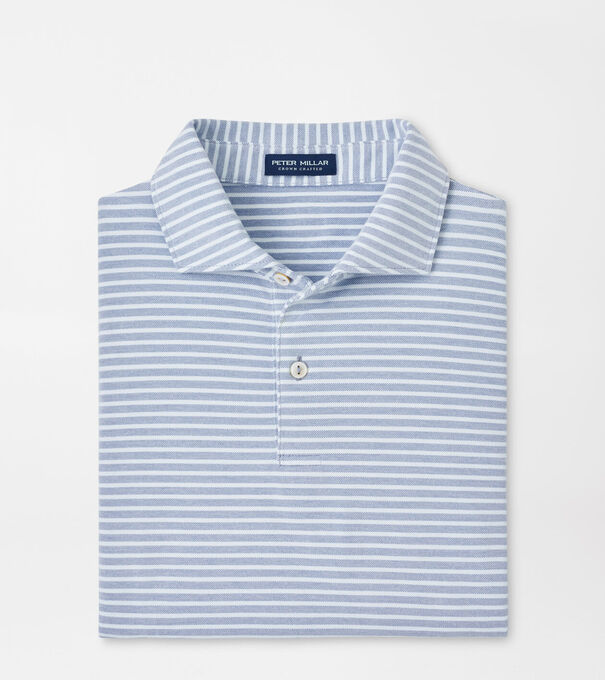 Albatross Stripe Cotton Blend Piqué Polo