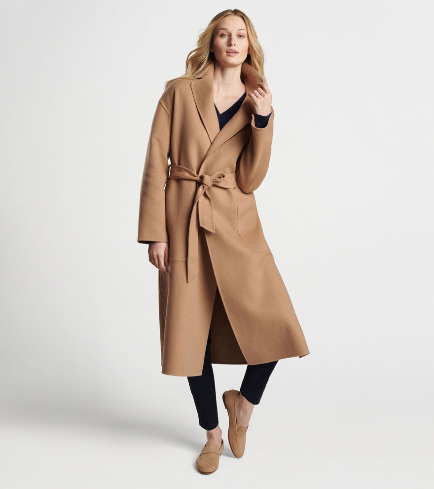 Women's Artisan Crafted Cashmere Belted Coat image number 1