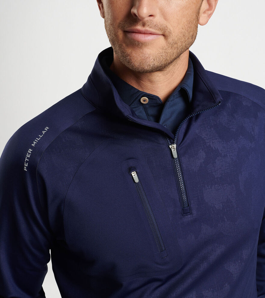 Verge Windowpane Camo Performance Quarter-Zip image number 5