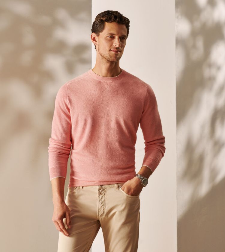 The Voyager Jumper in Peach Bloom