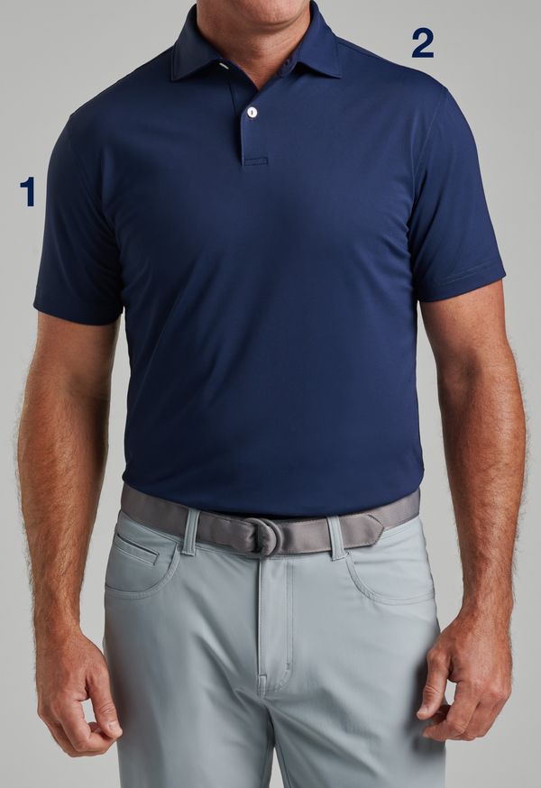 Peter Millar Golf Shirt - Carlsbad Jersey Polo - Blue Pearl SS24