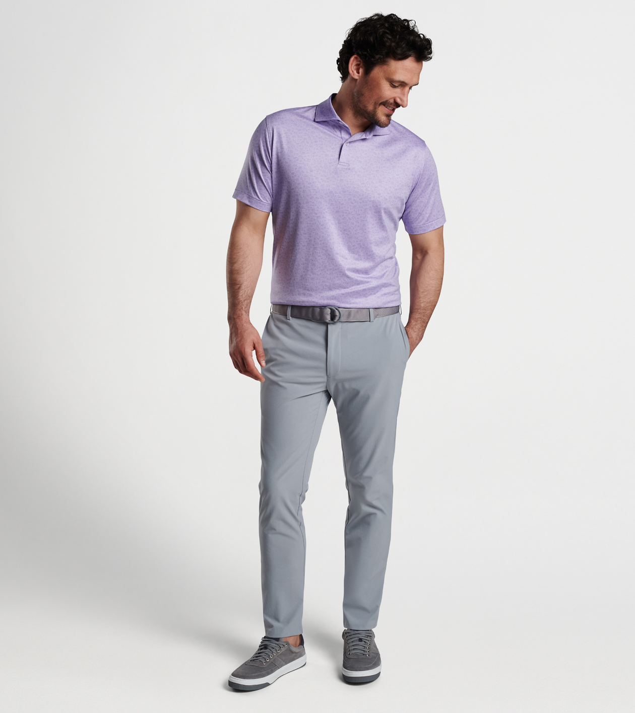 Peter Millar Capri Sailing Performance Jersey Polo - Violet Mist