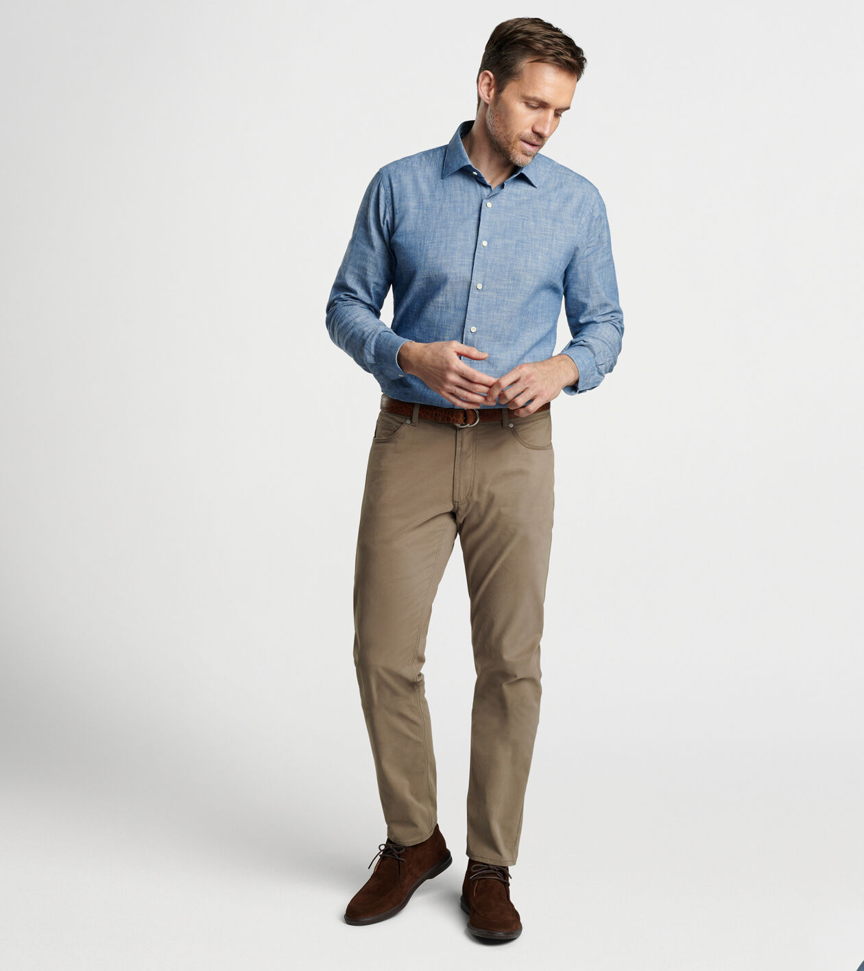 Peter Millar Crown Crafted Japanese Selvedge Sport Shirt