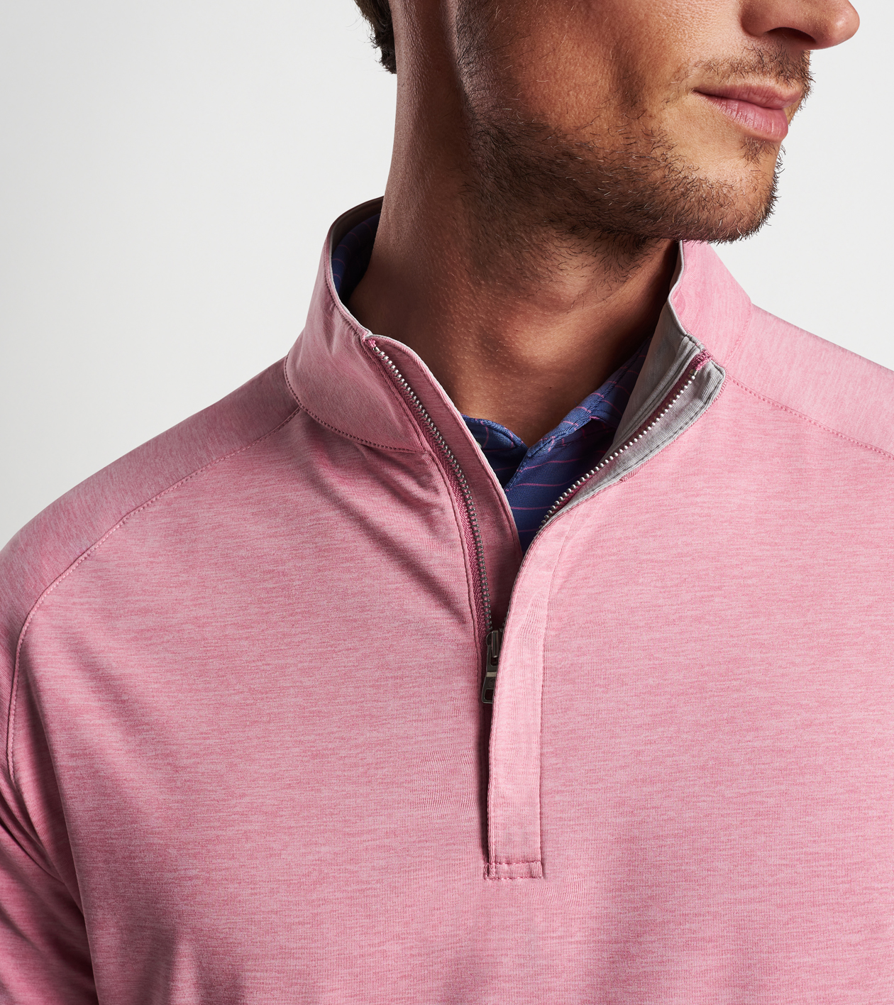 Mens pink deals quarter zip