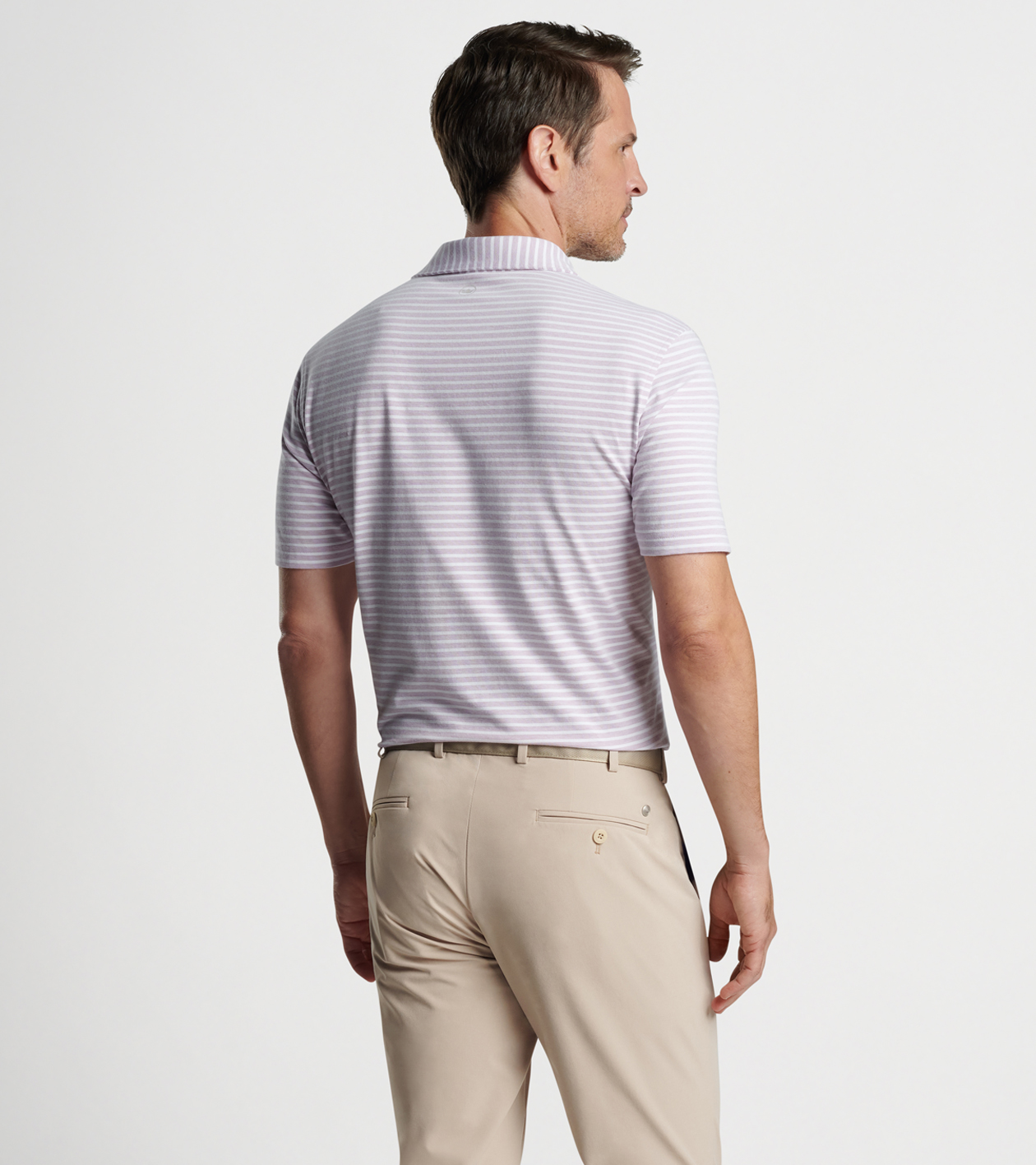 Albatross Stripe Cotton Blend Piqué Polo